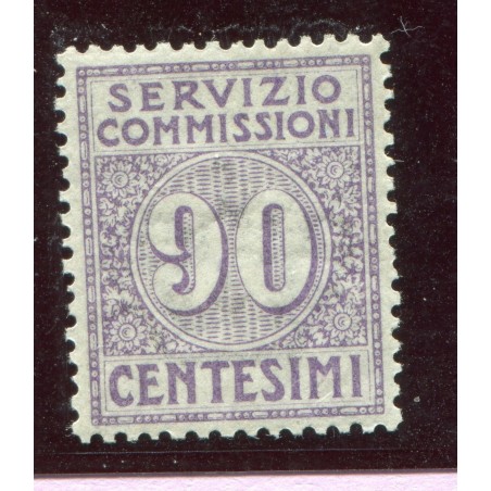 1913 SERZIZIO COMMISSIONI C.90 VIOLETTO N.3 FRESCO E BEN CENTRATO MNT618