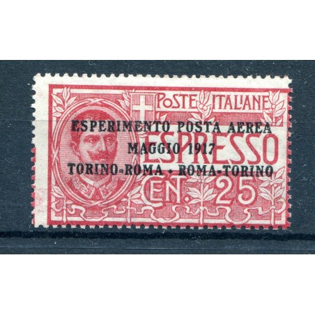 1917 ITALIA POSTA AEREA TORINO ROMA TORINO MNH    MNT778