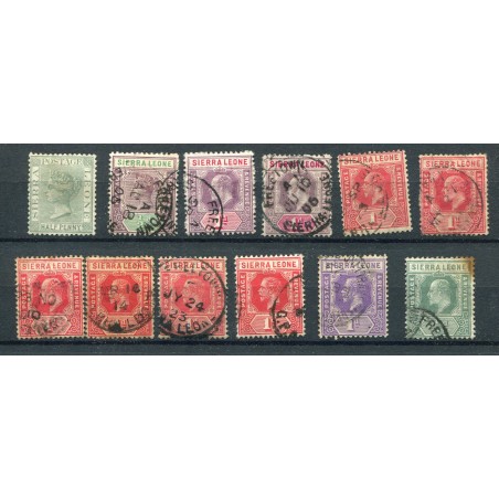 1897/1928 Sierra Leone piccolo lotto di francobolli usati