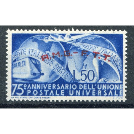 1949 Trieste A UPU n.40 mnh foto d'esempio