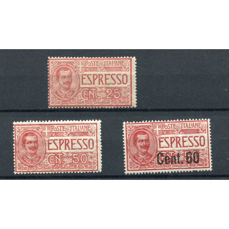1903/22 Italia Regno Espressi n.1-4-6 mh cat. 166