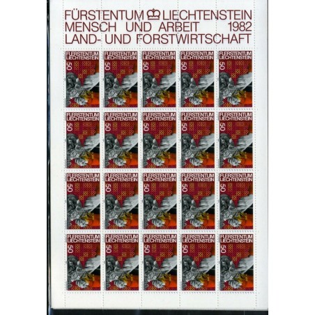 1982 LIECHTENSTEIN L\\\\\\\'UOMO E IL LAVORO       MNH  LNT576