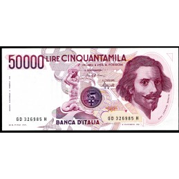 Lire 50.000 Bernini, 1°...