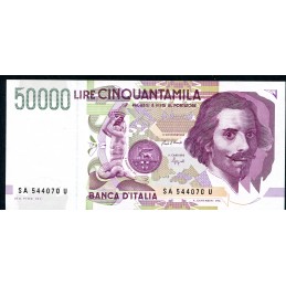 Lire 50.000 Bernini, 2°...