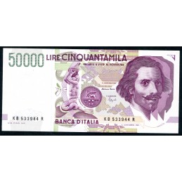 Lire 50.000 Bernini, 2°...