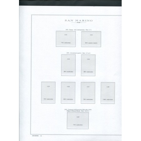 1980/81 San Marino fogli di aggiornamento Marini come nuovi n.10