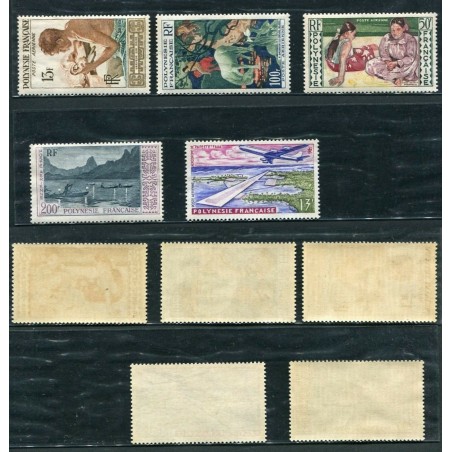 1958/60 Polynesia Francese air mail MNH Cat.89,00