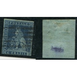 1851/52 TOSCANA 6CR AZZURRO...