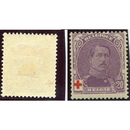 1914  Belgio n.131 Pro Croce Rossa MH