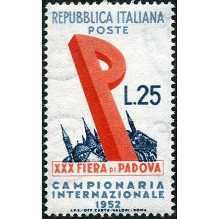 1952 REPUBBLICA FIERA DI PADOVA N°693 GOMMA INTEGRA FRESCHISSIMA MNH DNT665