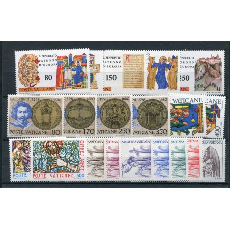 1980 Vaticano  annata + P.A.  cpl mnh