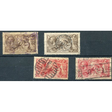 1913 Gran Bretagna francobolli n.153/153B/154B usati