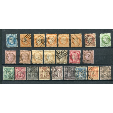 1862/84 Francia lotto di francobolli usati