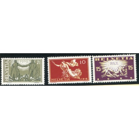 1919 Svizzera Commemorativi n.170/72 mnh
