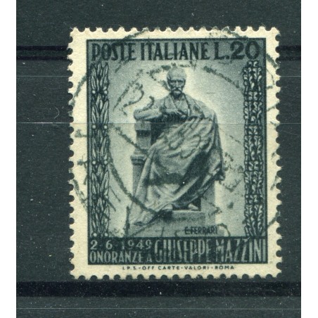 1949 ITALIA REPUBBLICA MONUMENTO GIUSEPPE MAZZINI USATO  ENT369