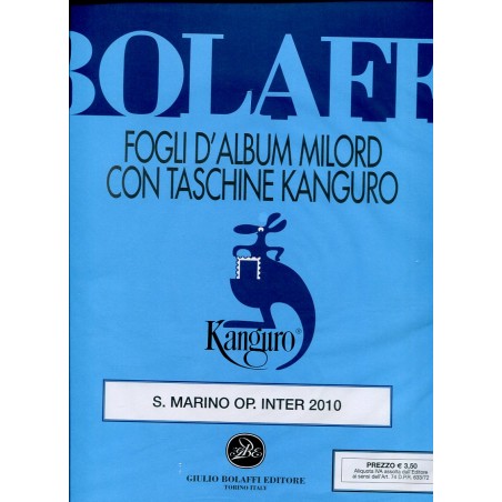 2010 San Marino fogli di aggiornamento Bolaffi Optional
