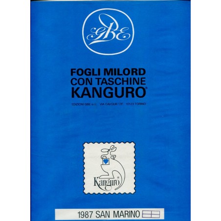 1987 San Marino fogli di aggiornamento Bolaffi in Quartina