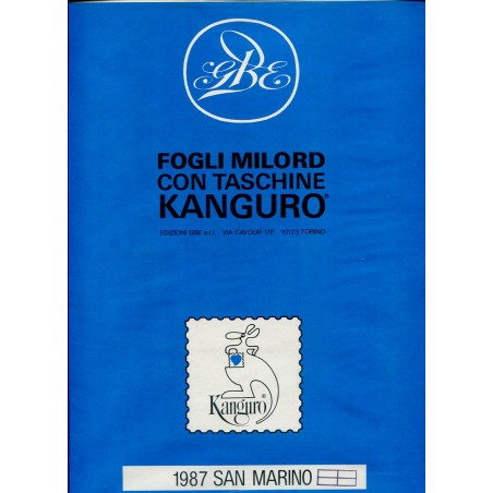 1985 San Marino fogli di aggiornamento Bolaffi in Quartina