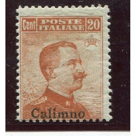 1934 ITALIA REGNO CALIMNO N.9 C.20 SENZA FILIGRANA CAT. 140  MH EUSA277