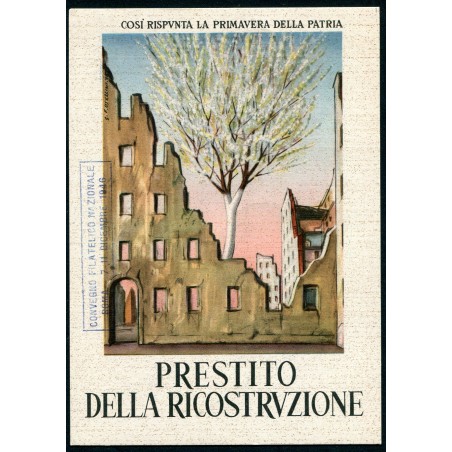 1946 Convegno Filatelico Nazionale Roma annullo speciale su cartolina.