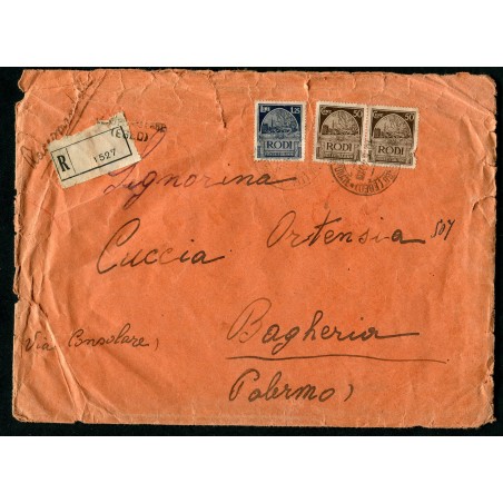 1940 Italia Racc. da Lero per Bagheria via Consolare
