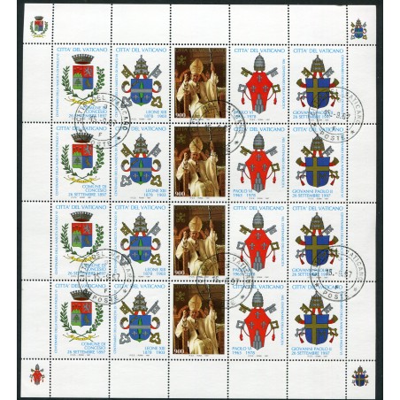 1997 Vaticano centenario nascita Paolo IV i foglietto annullato