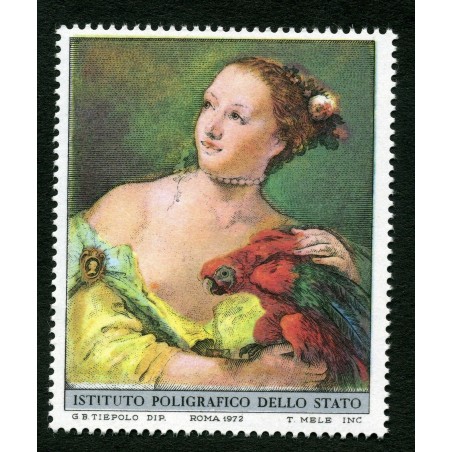 1972 ITALIA REPUBBLICA SAGGIO CALCO OFFSET QUADRO TIEPOLO  MNH   INT650