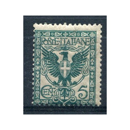 1901 Italia Aquila Sabauda c.5 verde n.70 MNH Cat. 600