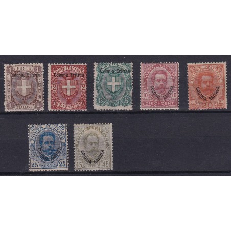 1895/99 Eritrea Stemmi Vitt. Emanuele 3° MH n.12/18