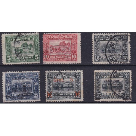 1910/16 Eritrea Soggetti Africani n.34/37-45/46 usati