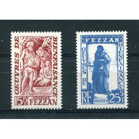 1950 FEZZAN BENEFICENZA N.27/28 CAT.45  MNH EUSA389