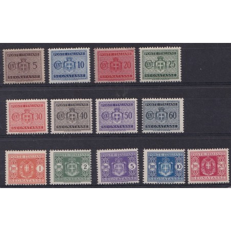 1945 Italia   Segnatasse   n.73/85 senza filigrana  Cat. 35