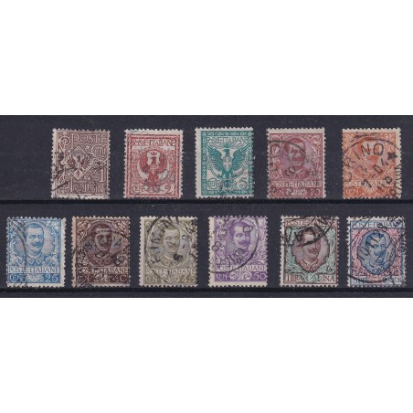 1901 Italia Floreale n.68/78 usati