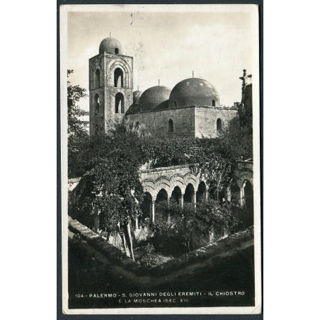 Palermo 1935 Cartolina fotografica S. Giovanni degli eremiti, viaggiata per la Germania