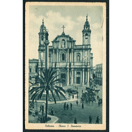 Palermo 1942 Cartolina, Chiesa di S. Domenico, viaggiata