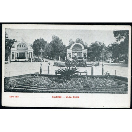 Palermo fine '800 Cartolina, Villa Giulia
