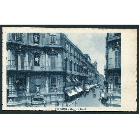 Palermo inizio '900 Cartolina, Quattro Canti