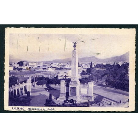 Palermo 1936 Cartolina, Monumento ai caduti, viaggiata