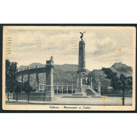 Palermo 1942 Cartolina, Monumento ai Caduti, viaggiata