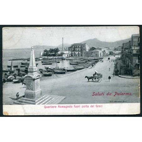 Palermo fine '800 Cartolina, Quartiere Romagnolo