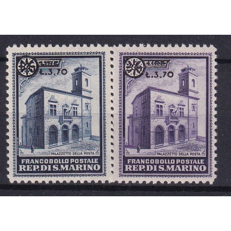 1934 San Marino Palazzetto soprastampati n.184/85 MNH Cat. 500