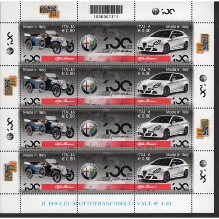 2010 Italia Repubblica minifoglio Alfa Romeo  mnh