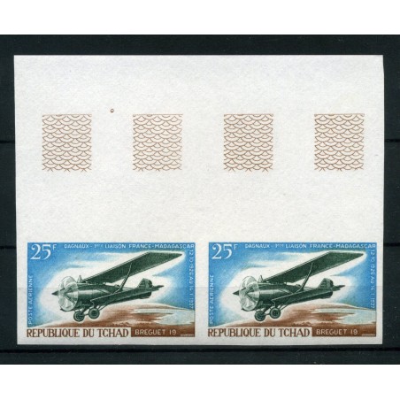 1967 TCHAD - CIAD AIR MAIL AIR TCHAD N.A37/40 NON DENTELLATI  MNH E358