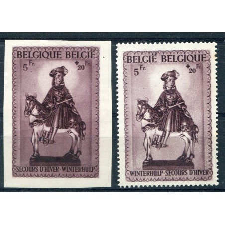 1942 Belgio San Martino, Non Dent. N. 592 A+B. Cat 40.00