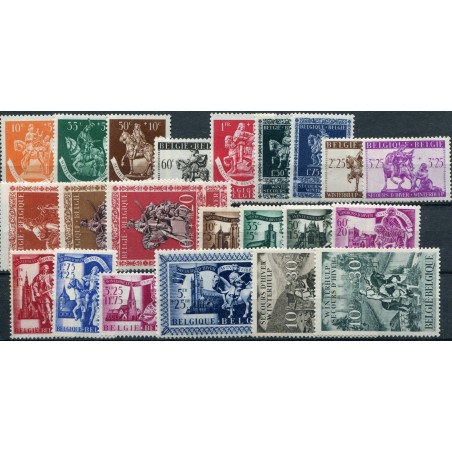 1941/47 Belgio. Lotto di francobolli MNH. Cat 27,50.