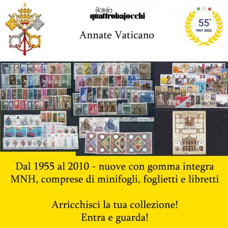 Annate Vaticano - Dal 1955 al 2010 nuove gomma integra MNH