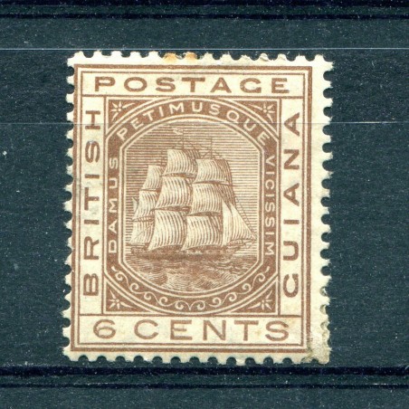 1876 GUIANA INGLESE N.36  CAT.100  MH    E562
