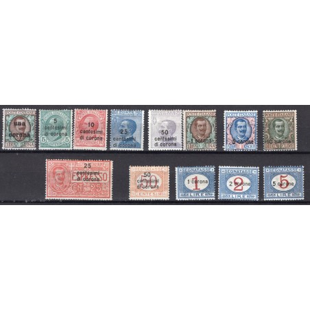 1919/22 Italia Dalmazia n.1/8 + Ex. n.1 + Segnatasse n.1/4 MNh Cat. 1250