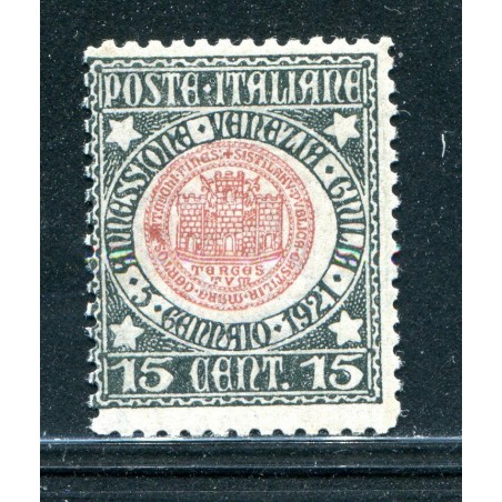 1921 ITALIA REGNO VENEZIA GIULIA C.15 DECALCO N.113I MNH   E671