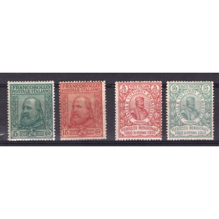 1910 Italia Garibaldi n.87/90 MH Cat. 600
